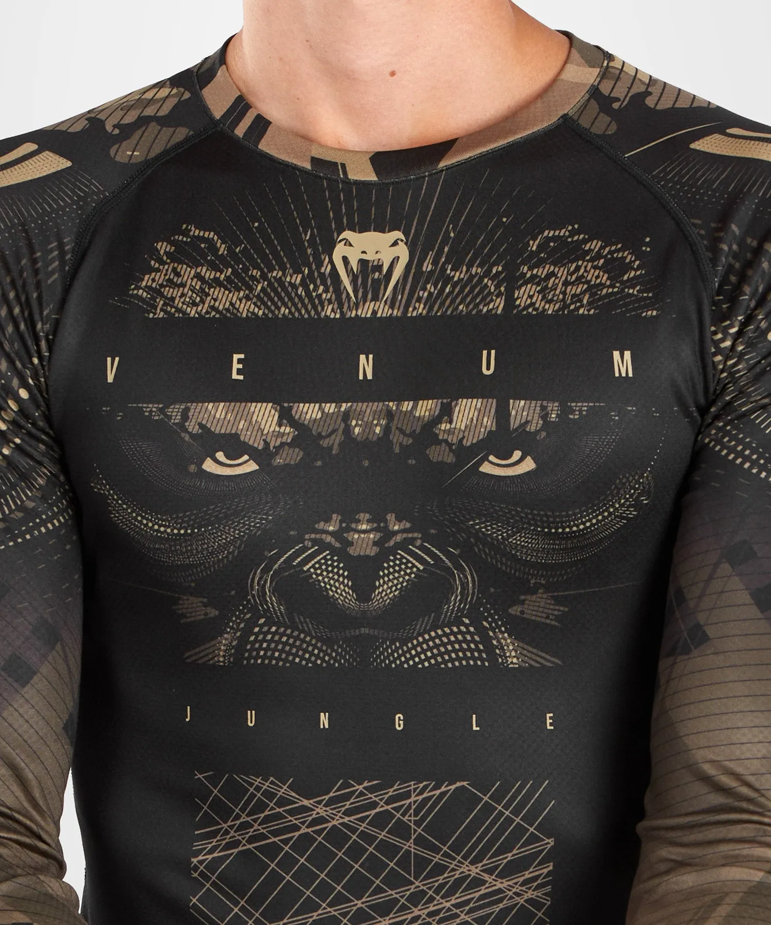 Venum Gorilla Jungle Rashguard Long Sleeves - Black/Sand