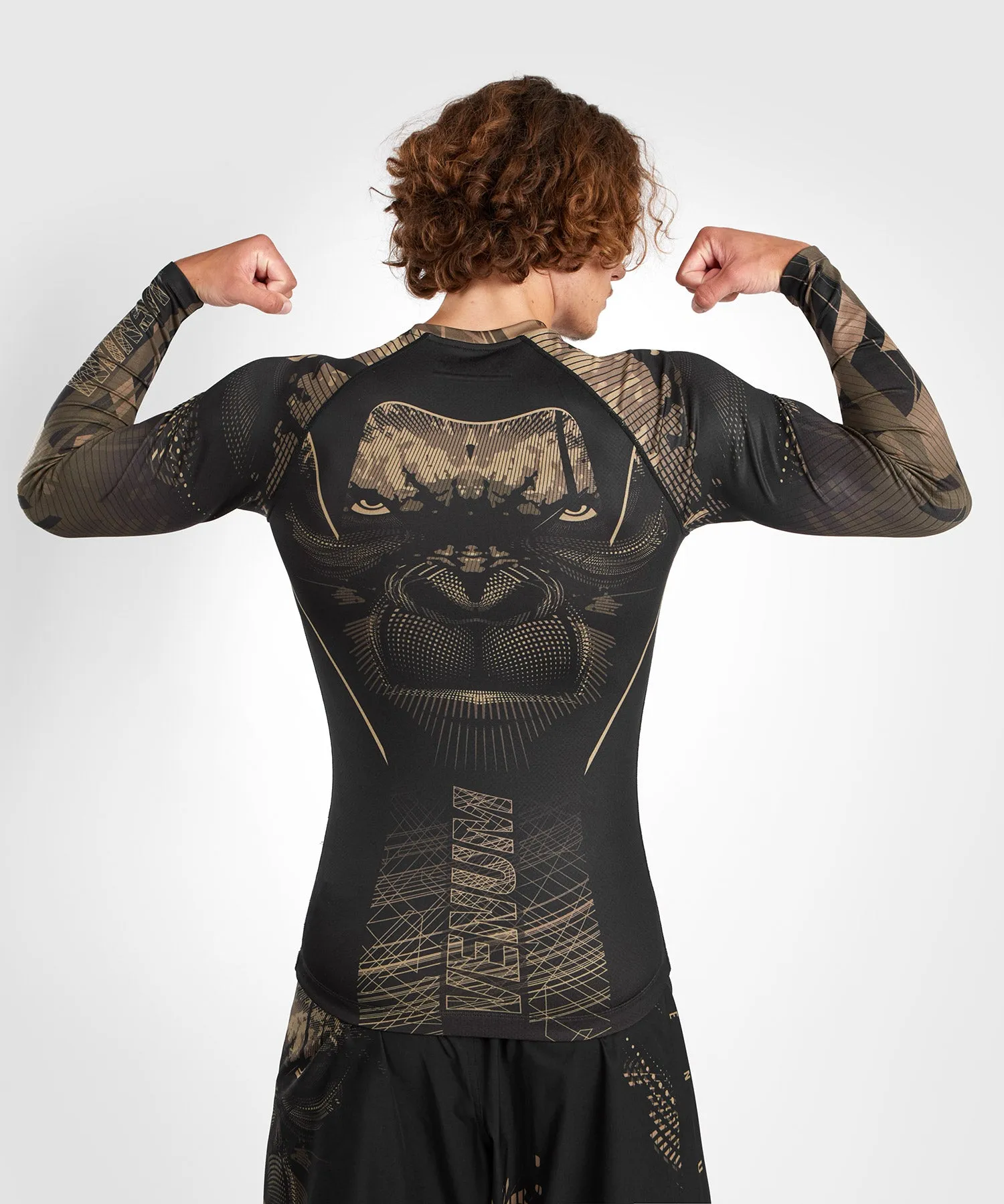 Venum Gorilla Jungle Rashguard Long Sleeves - Black/Sand