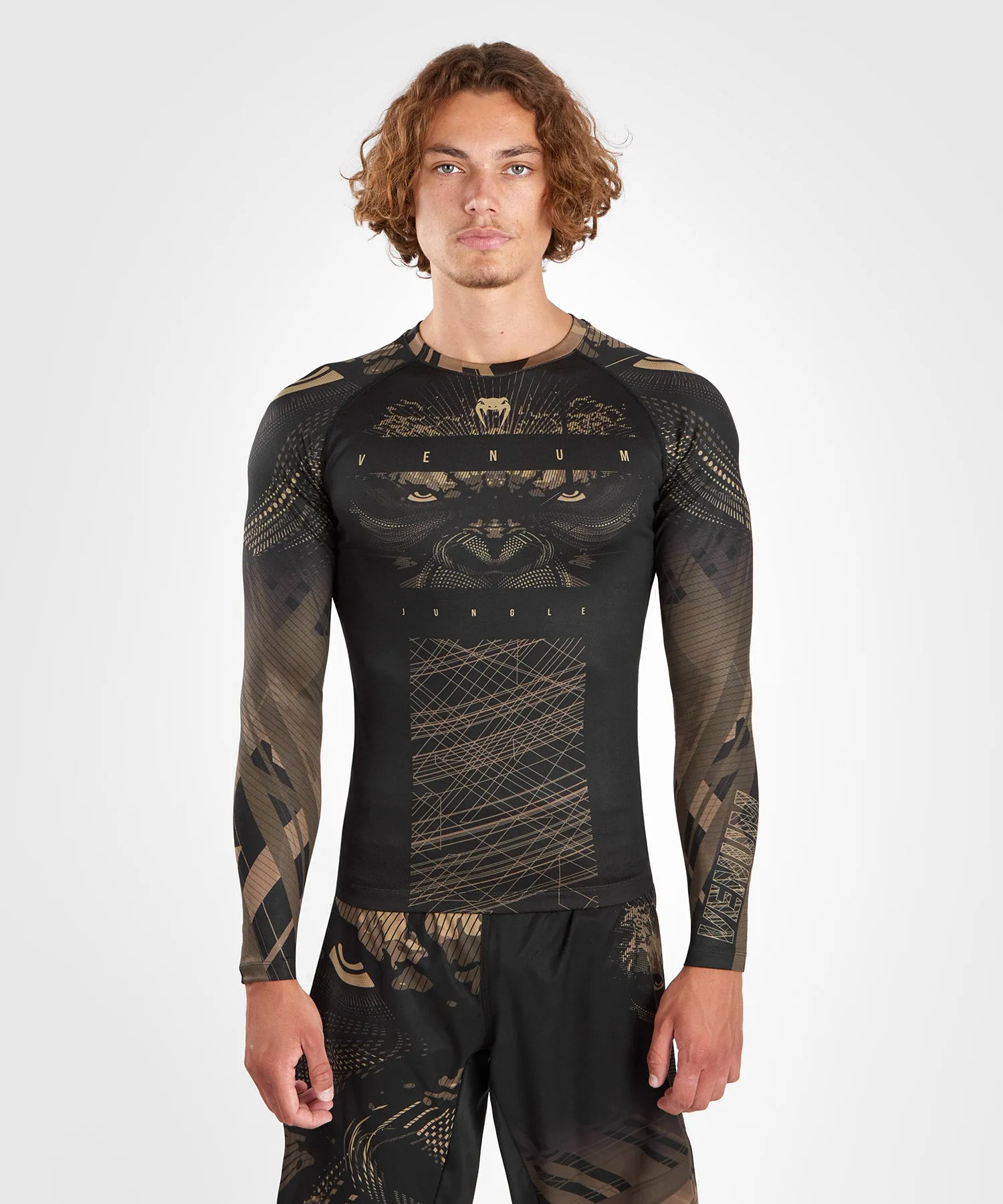 Venum Gorilla Jungle Rashguard Long Sleeves - Black/Sand