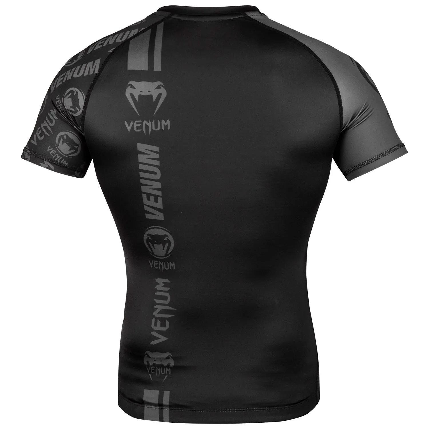 Venum Logos Rashguard - Short Sleeves - Black/Black