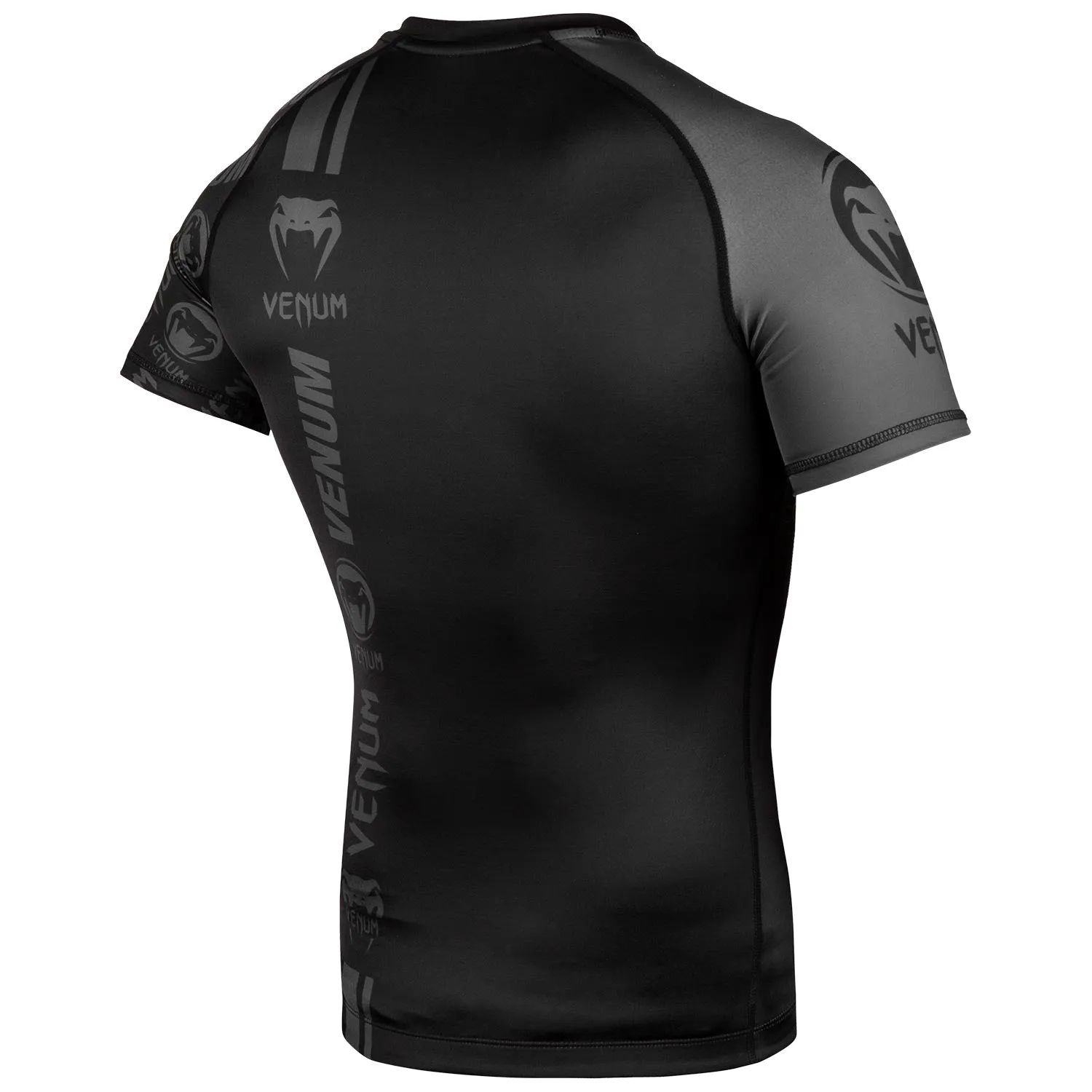 Venum Logos Rashguard - Short Sleeves - Black/Black