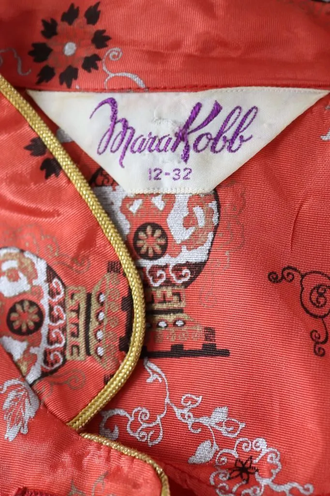 Vintage Chinoiserie Tunic Blouse