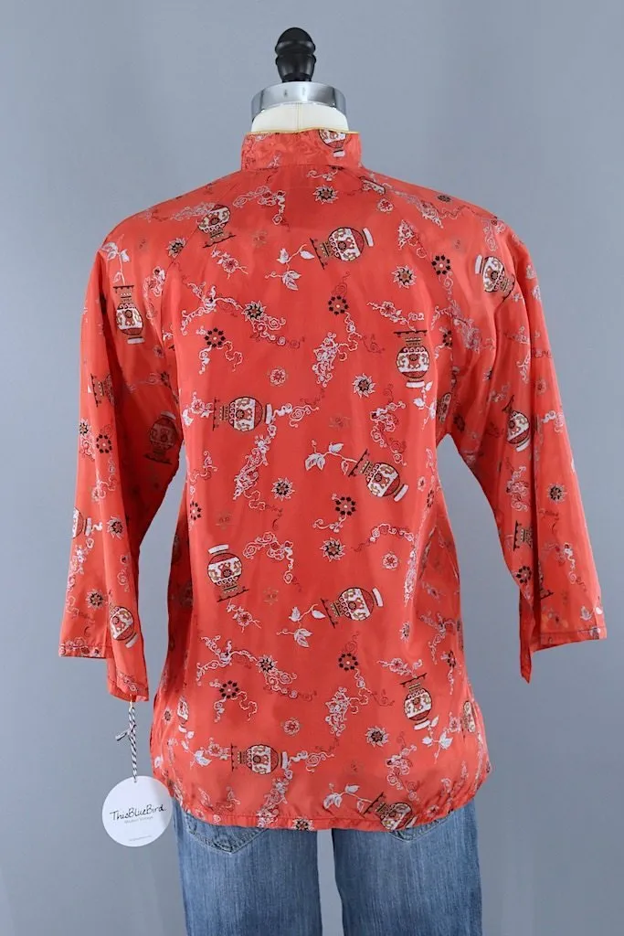 Vintage Chinoiserie Tunic Blouse