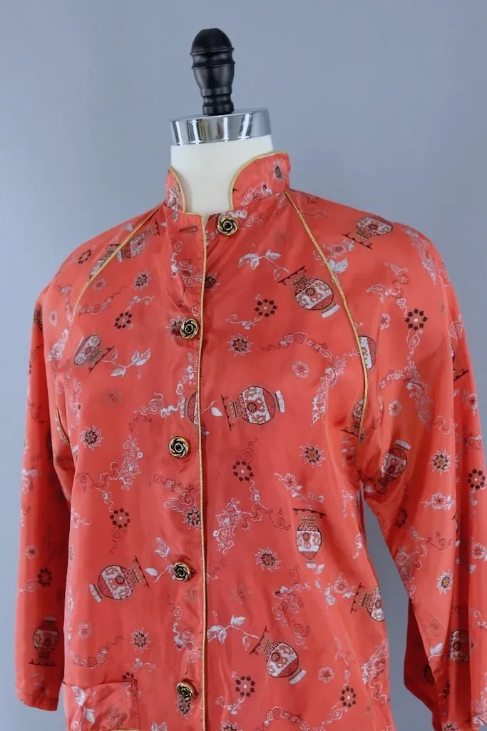 Vintage Chinoiserie Tunic Blouse
