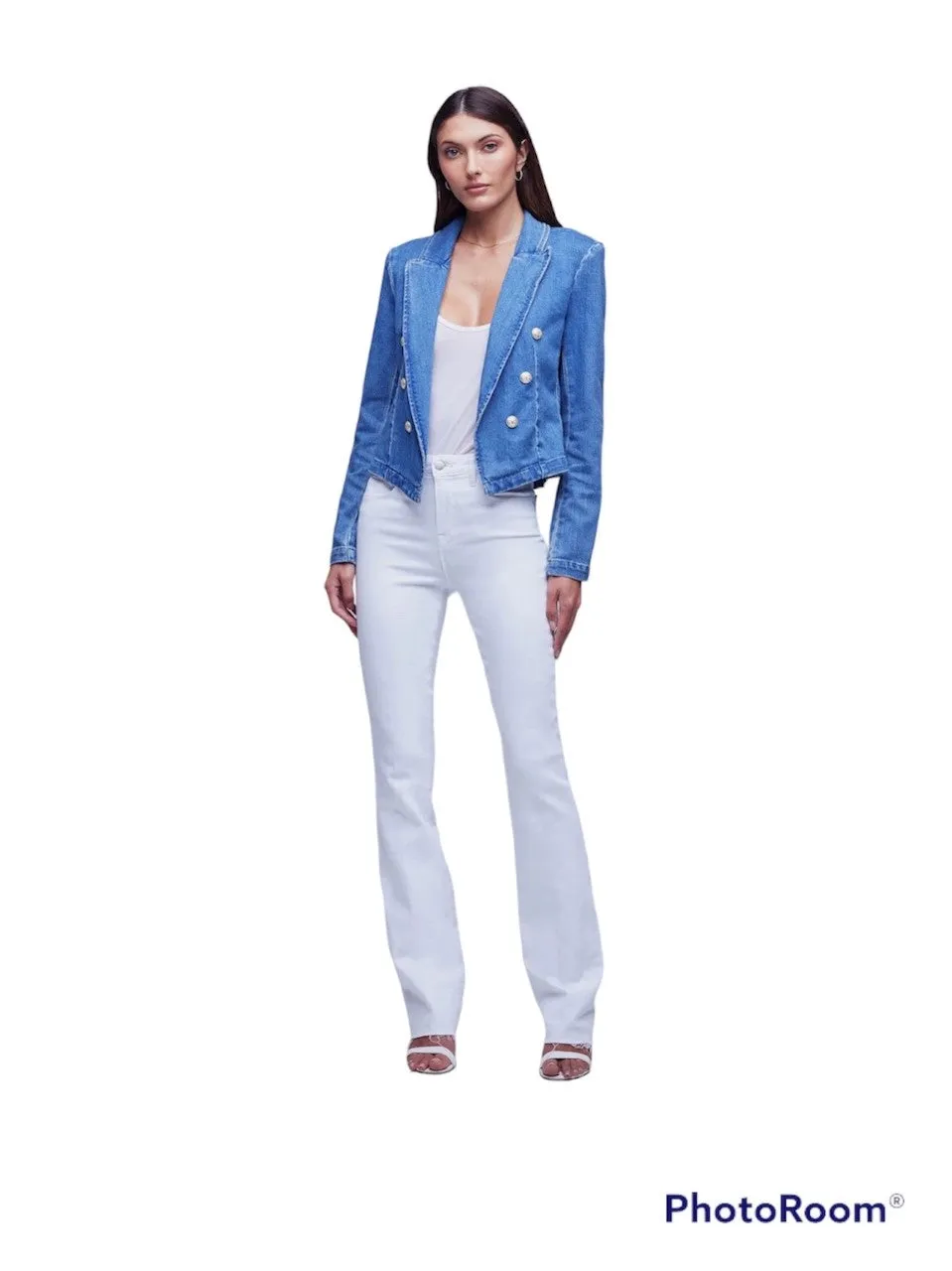 Wayne Crop Double Breasted Blazer - L’AGENCE