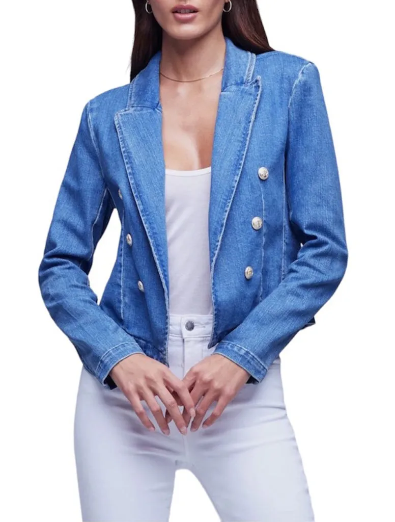 Wayne Crop Double Breasted Blazer - L’AGENCE