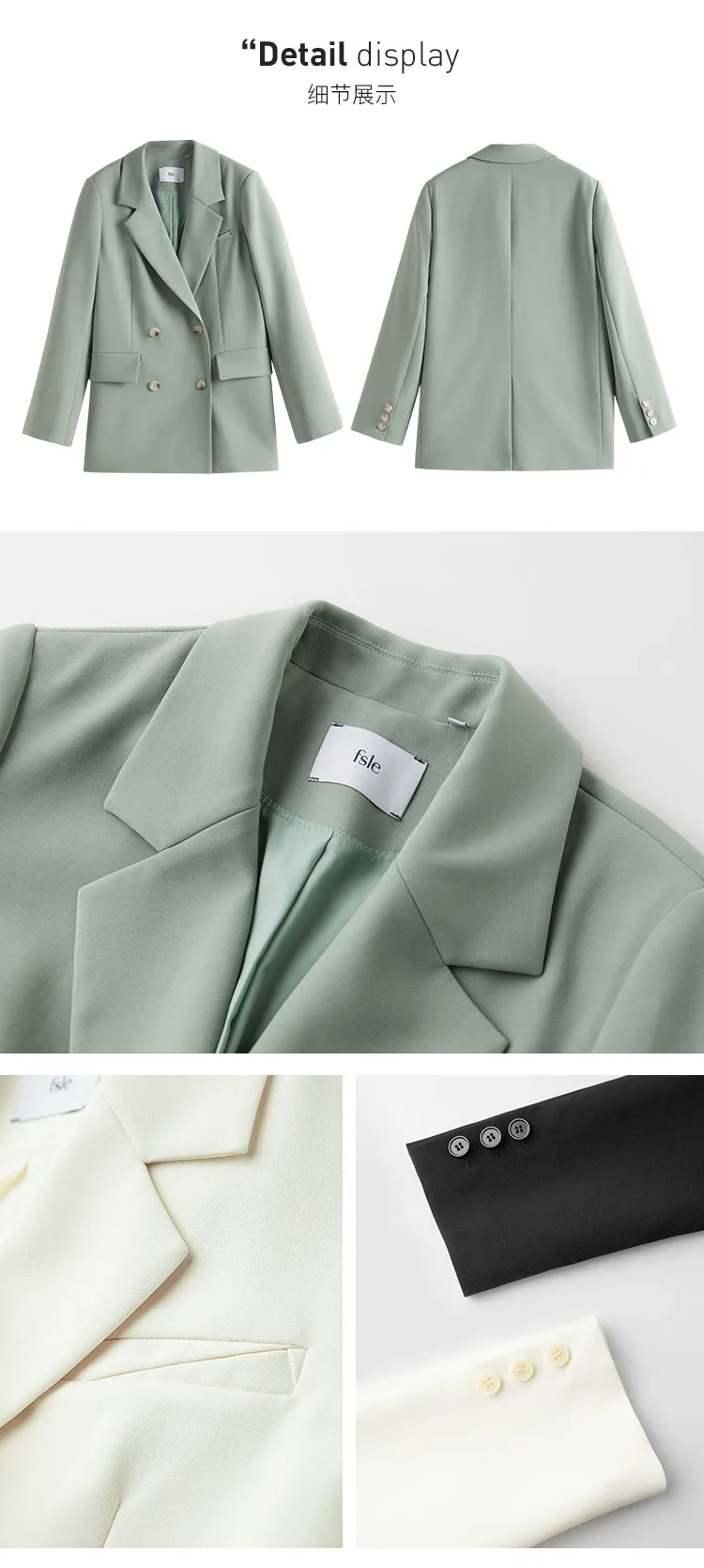 Wjczt Office Ladies Casual White Blazer Women Spring Black Oversized Blazer Jacket Female Elegant Business Short Green Coat