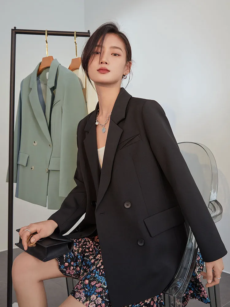 Wjczt Office Ladies Casual White Blazer Women Spring Black Oversized Blazer Jacket Female Elegant Business Short Green Coat