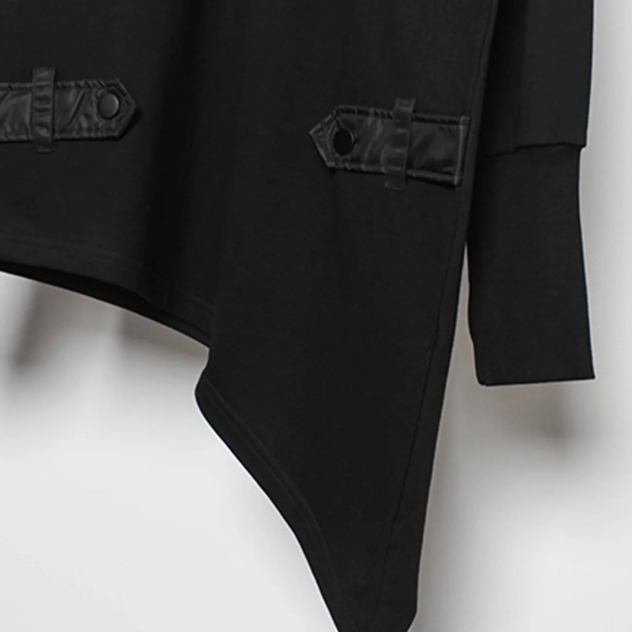 WLS Dark Function Asymmetric Patchwork Sweatshirt