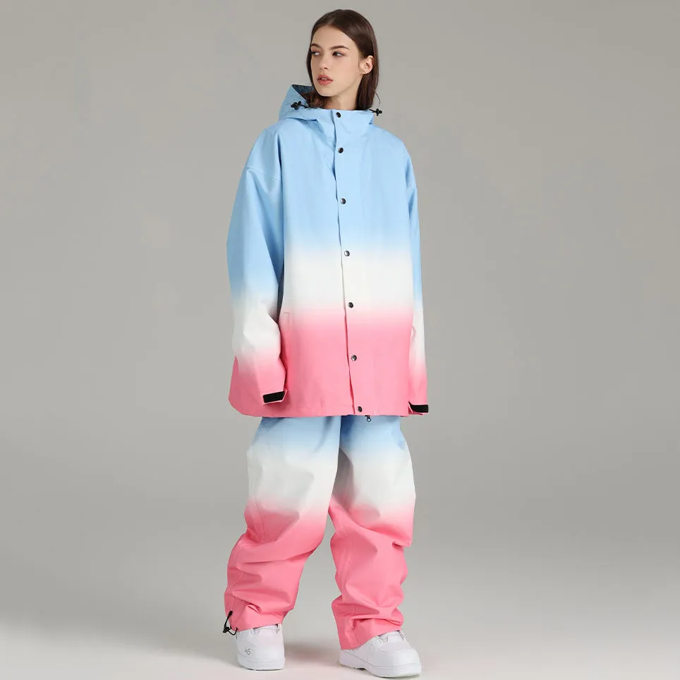 Women Downhill Ski Cargo Jacket Waterproof Snowsuits