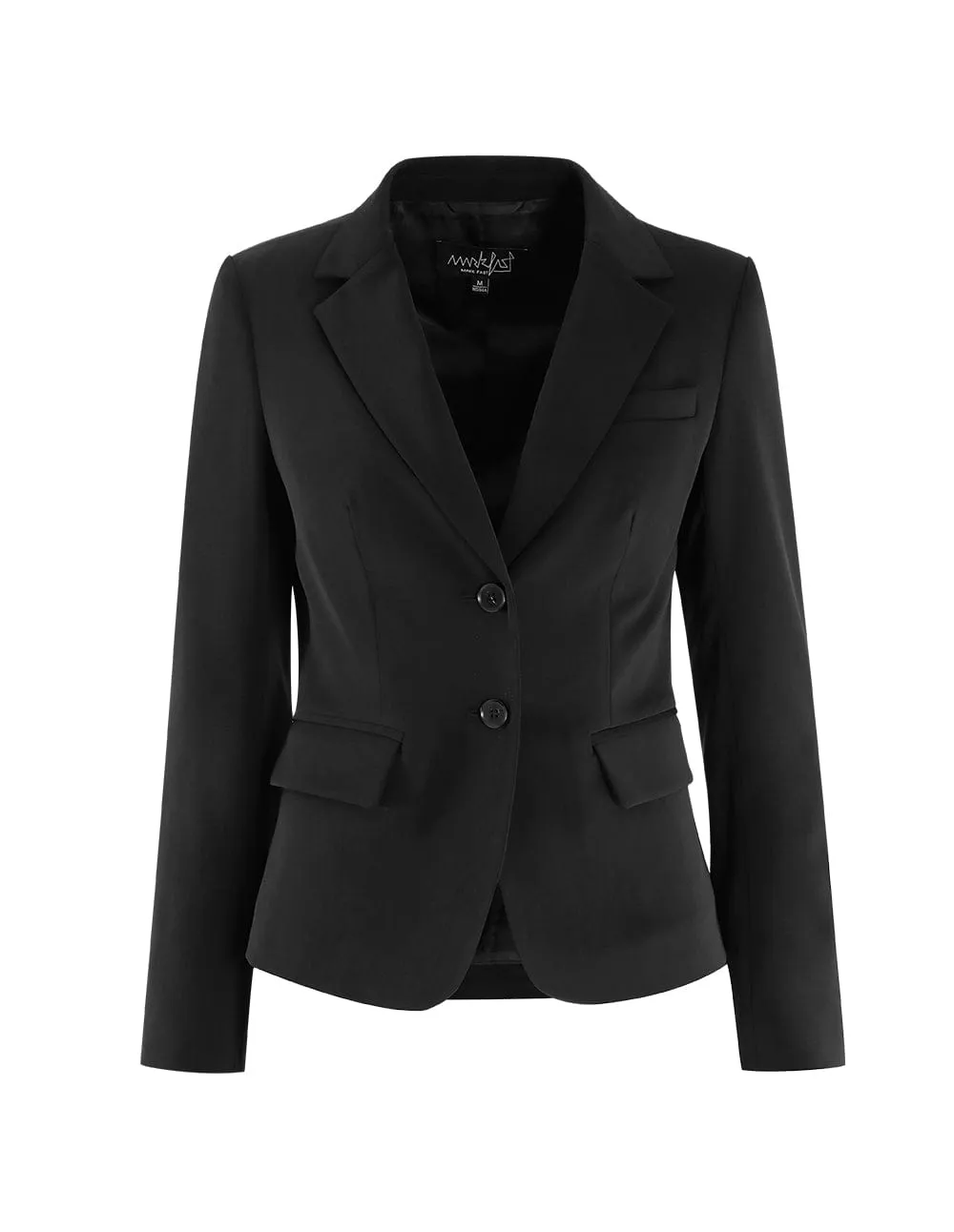 Women Notched Lapel Suit Blazer