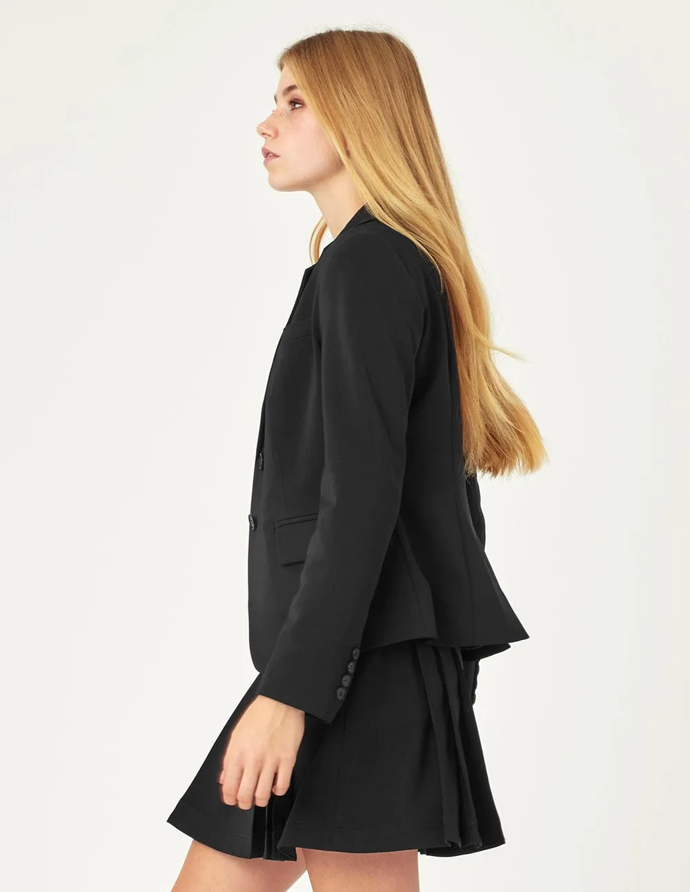 Women Notched Lapel Suit Blazer
