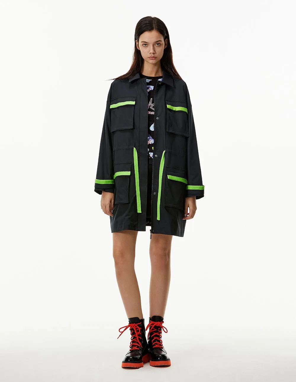 Women Zip-Up Drawstring Jacket