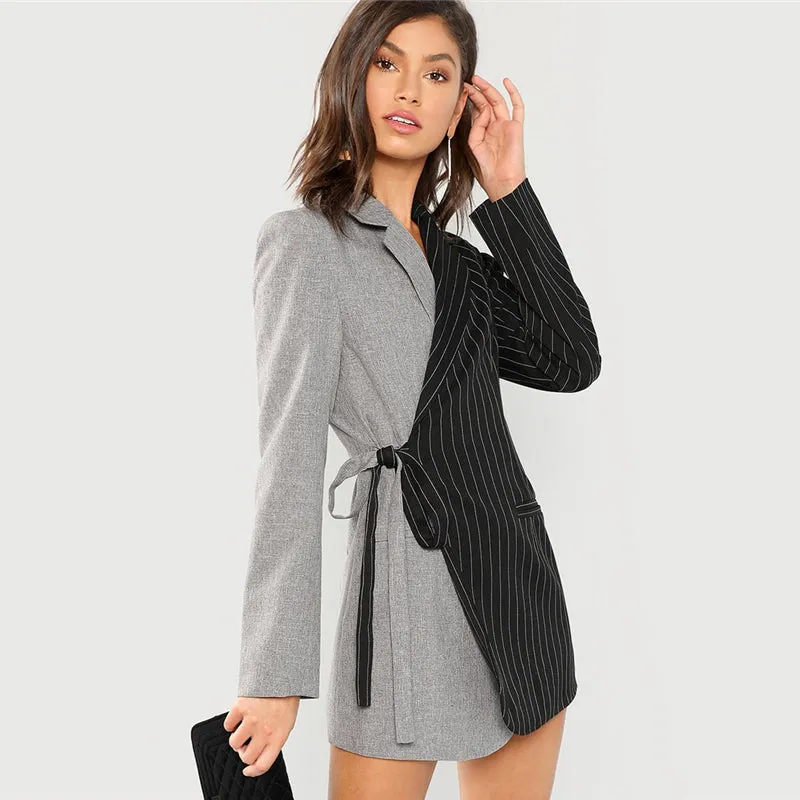 Women's Autumn Casual Tie Waist Coat