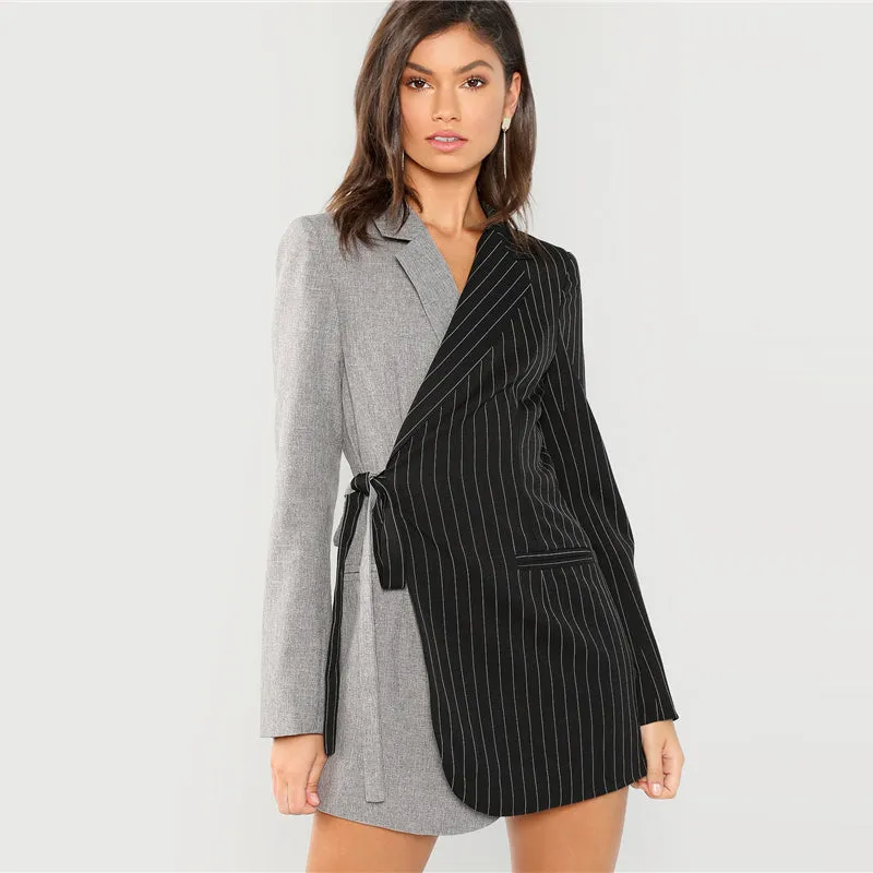 Women's Autumn Casual Tie Waist Coat