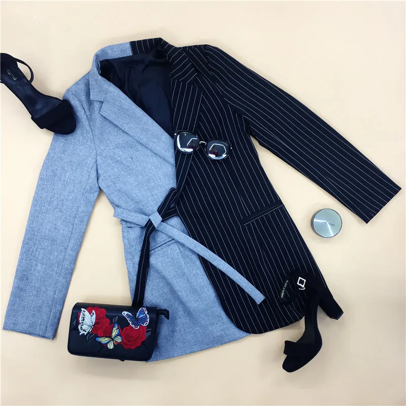 Women's Autumn Casual Tie Waist Coat