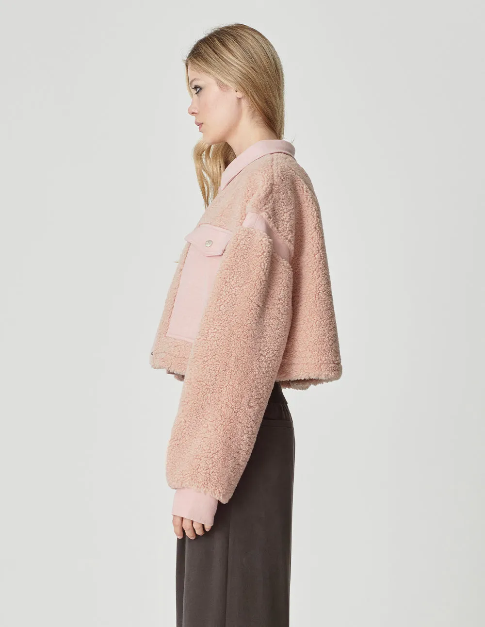 Women's Patchwork Eco-Friendly Fur Short Coat