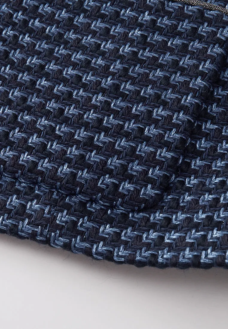 Woven Chevron Tweed Jacket