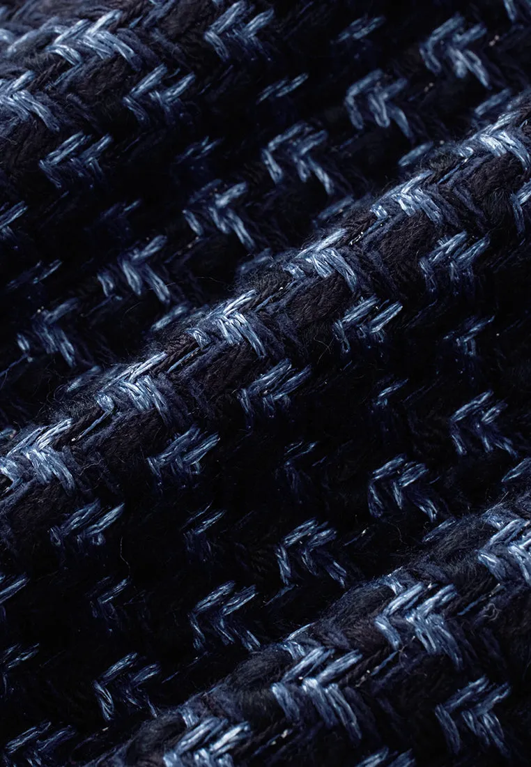 Woven Chevron Tweed Jacket
