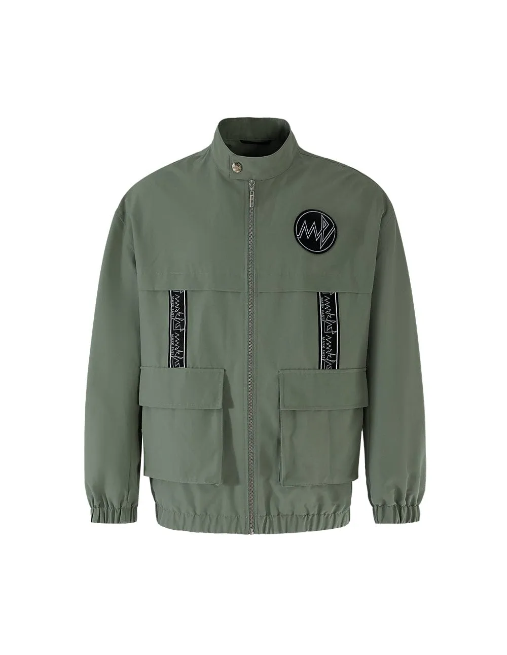 Zipped Stand Collar Jacket