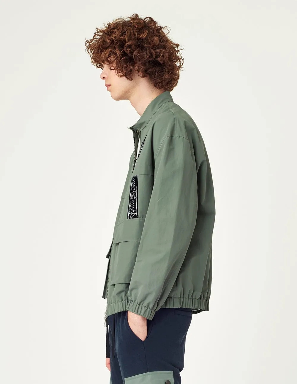 Zipped Stand Collar Jacket