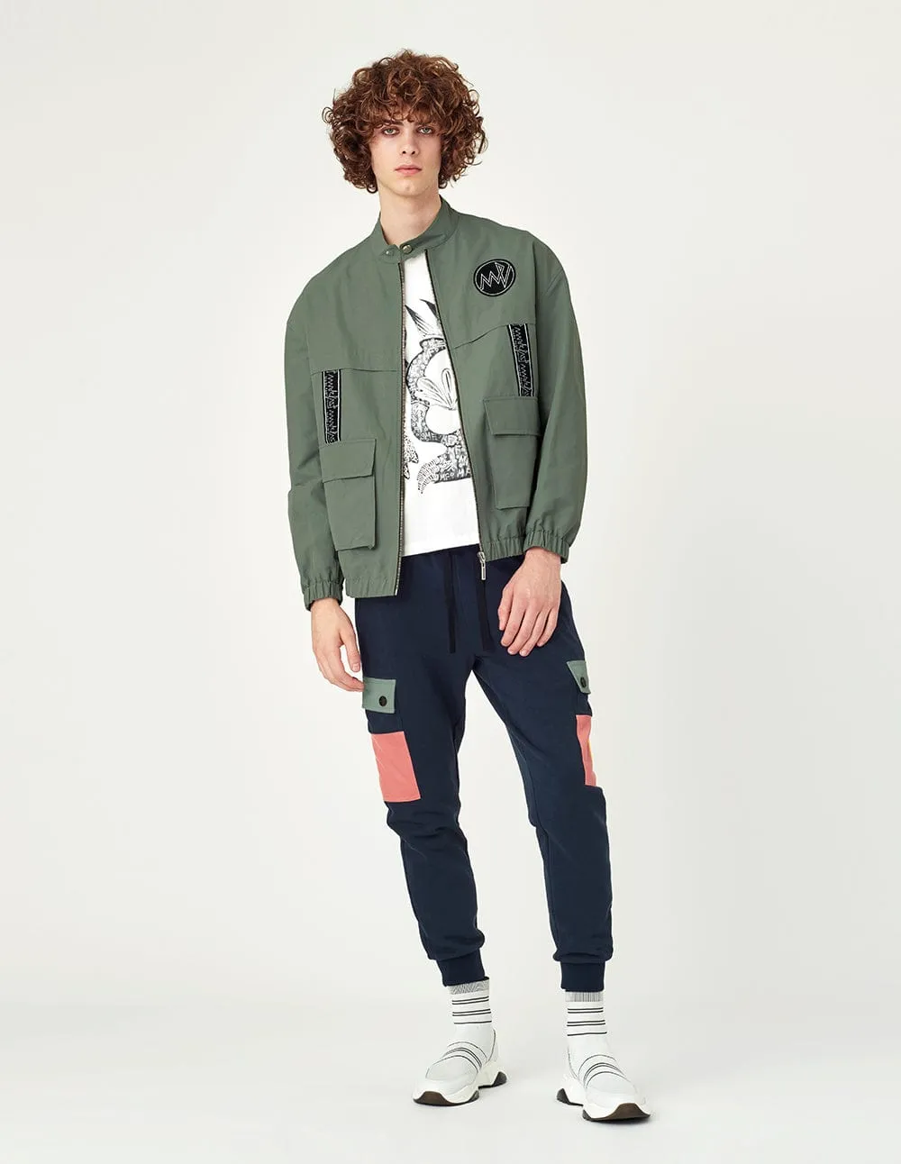 Zipped Stand Collar Jacket